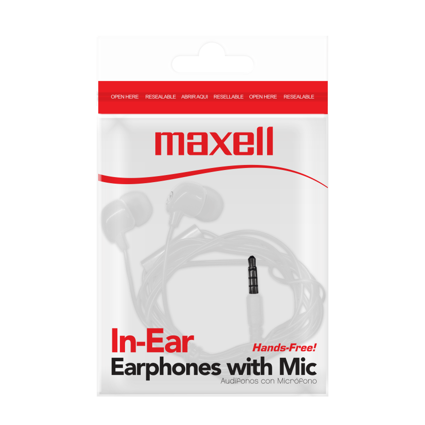 AUDIFONO MAXELL INBAX P/CELULAR+MICROF 3.5 BLANCO
