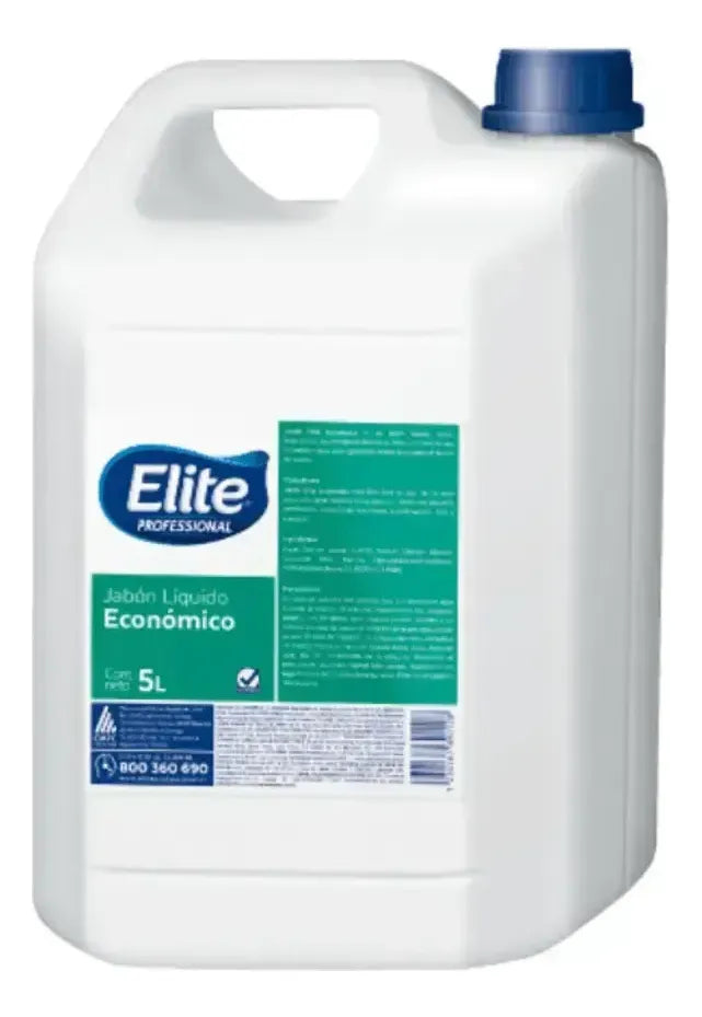 JABON LIQUIDO ELITE TENSOACTIVOS NATURALES BIODEGRADABLES ECONOMICO 5 LT