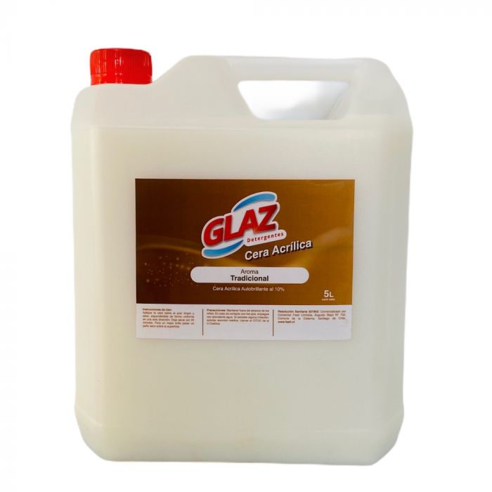CERA ACRILICA AUTOBRILLO INCOLORA 5 LT GLAZ