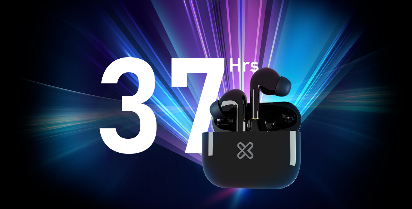 KLIPX AUDIFONOS TWS TUNEFIBUDS 37HRS AUTONOMIA BLANCO