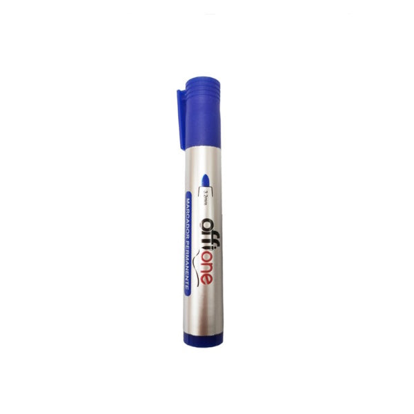 MARCADOR PERMAN.OFFIONE PTA REDONDA AZUL 3.2 MM