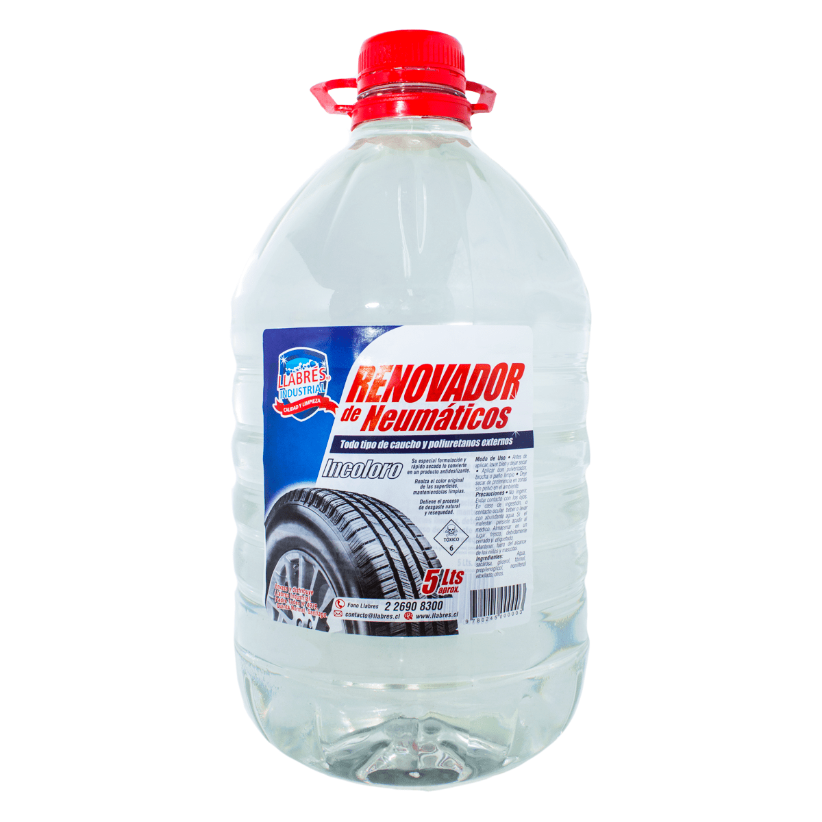 RENOVADOR DE GOMAS 5 TRANSPARENTE 5LT LLABRES