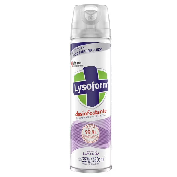 DESINFECTANTE LYSOFORM EN AEROSOL 360 ML LAVANDA