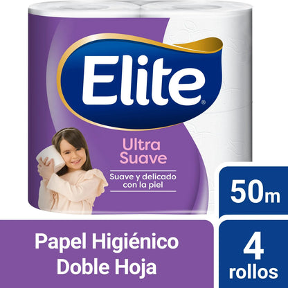 PAPEL HIGIÉNICO ULTRA SUAVE H/D BLANCO ELITE 50 MT X 32 ROLLOS ELITE