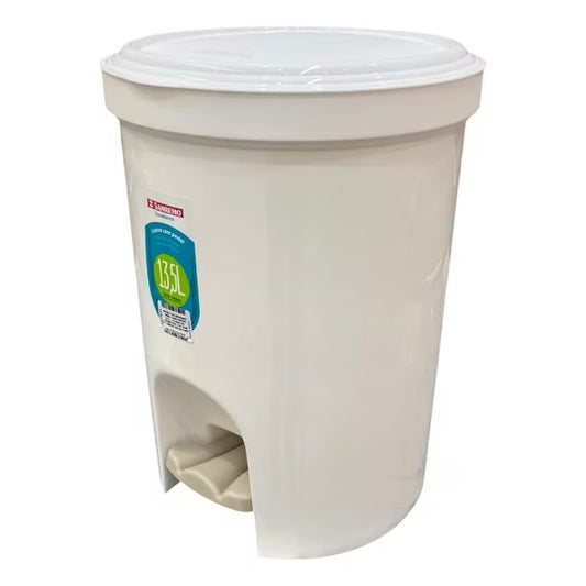 PAPELERO SANREMO CON PEDAL 13.5 L BEIGE