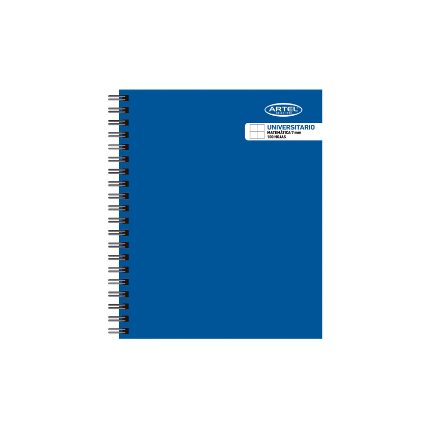 Cuaderno Universitario Artel Liso M7 Tapa Dura Espiral Doble 100 Hojas