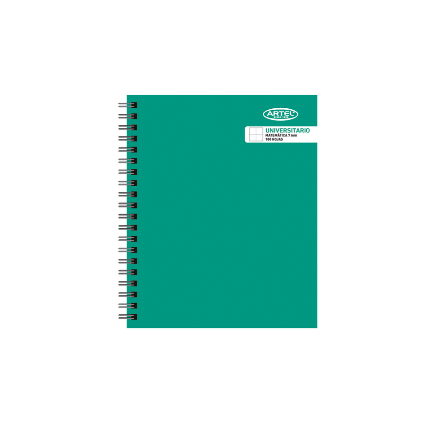 Cuaderno Universitario Artel Liso M7 Tapa Dura Espiral Doble 100 Hojas