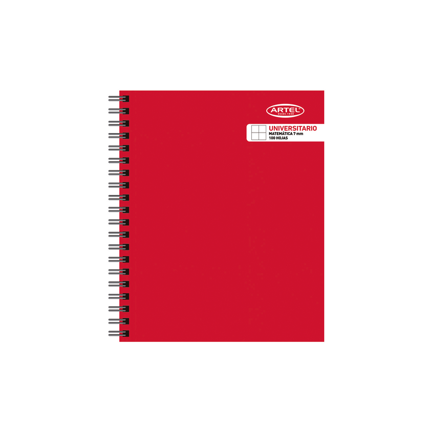 Cuaderno Universitario Artel Liso M7 Tapa Dura Espiral Doble 100 Hojas