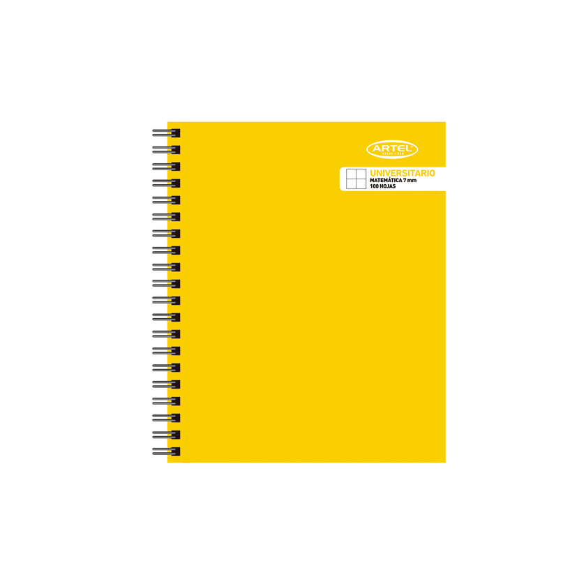 Cuaderno Universitario Artel Liso M7 Tapa Dura Espiral Doble 100 Hojas