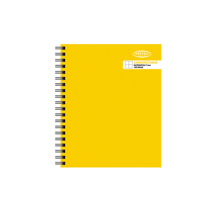 Cuaderno Universitario Artel Liso M7 Tapa Dura Espiral Doble 100 Hojas