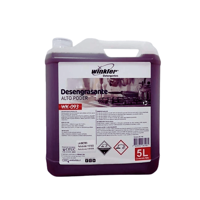 DESENGRASANTE DE ALTO PODER. ENV. 5L. WK-093