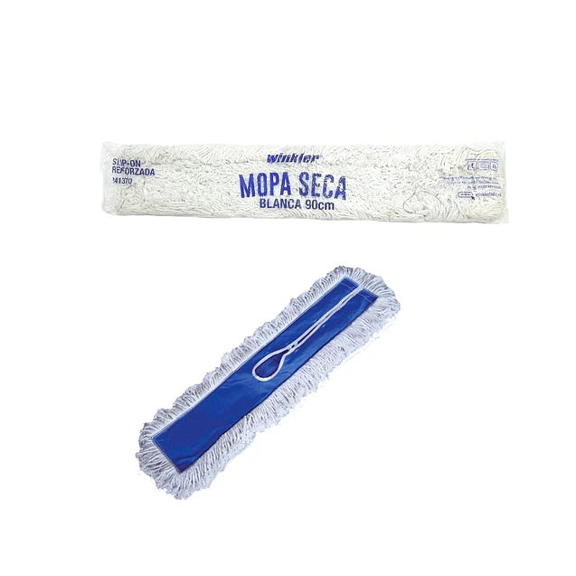 MOPA SECA BLANCA 90 CM 34" SLIP-ON REFORZADA