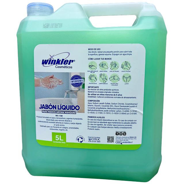 JABÓN LIQUIDO PARA TOCADOR MANZANA ENV. 5L WK-115M