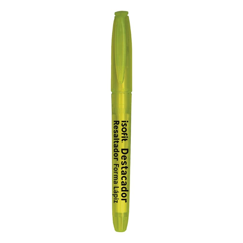 DESTACADOR DE BOLSILLO ISOFIT PUNTA BISELADA AMARILLO FLÚOR