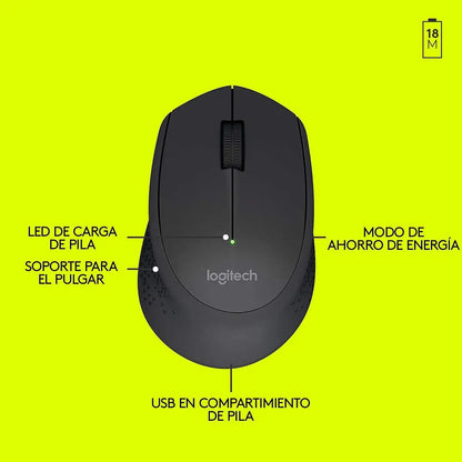 LOGITECH MOUSE INALAMBRICO M280 NEGRO