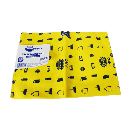 TRAPERO AMARILLO C/OJAL VIRUTEX PRO ULTRA ABSORBENTE 50X70CM