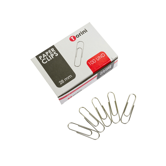 CLIPS METALICO 28MM TORINI 100 UD