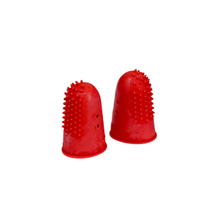 DEDAL DE GOMA N° 12 ROJO BOLSA 12 UD