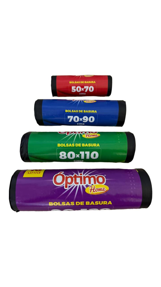 BOLSA DE BASURA 50X70 OPTIMO ROLLO 10 UND