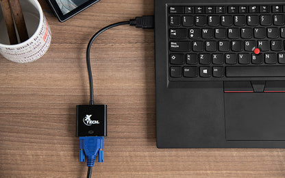 XTECH ADAPTADOR HDMI MACHO A VGA HEMBRA PARA VIDEO HD1080P