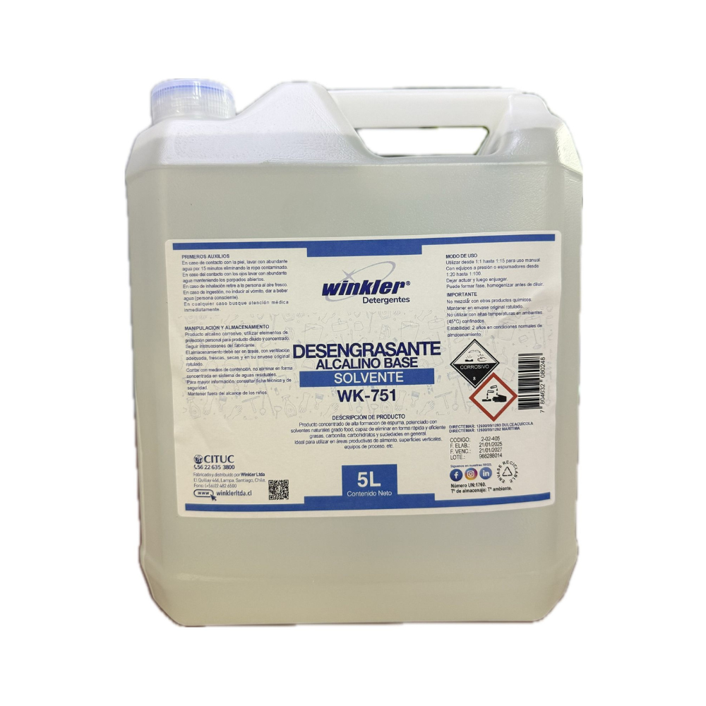 DESENGRASANTE ALCALINO BASE SOLVENTE ENV. 5L WK-751