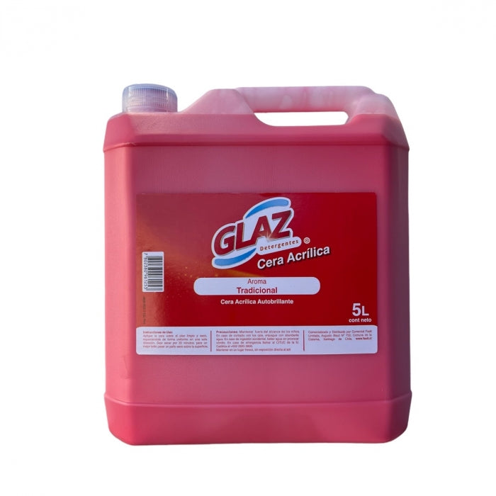 CERA ACRILICA AUTOBRILLO ROJA 5LT GLAZ