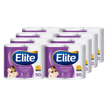PAPEL HIGIÉNICO ULTRA SUAVE H/D BLANCO ELITE 50 MT X 32 ROLLOS ELITE