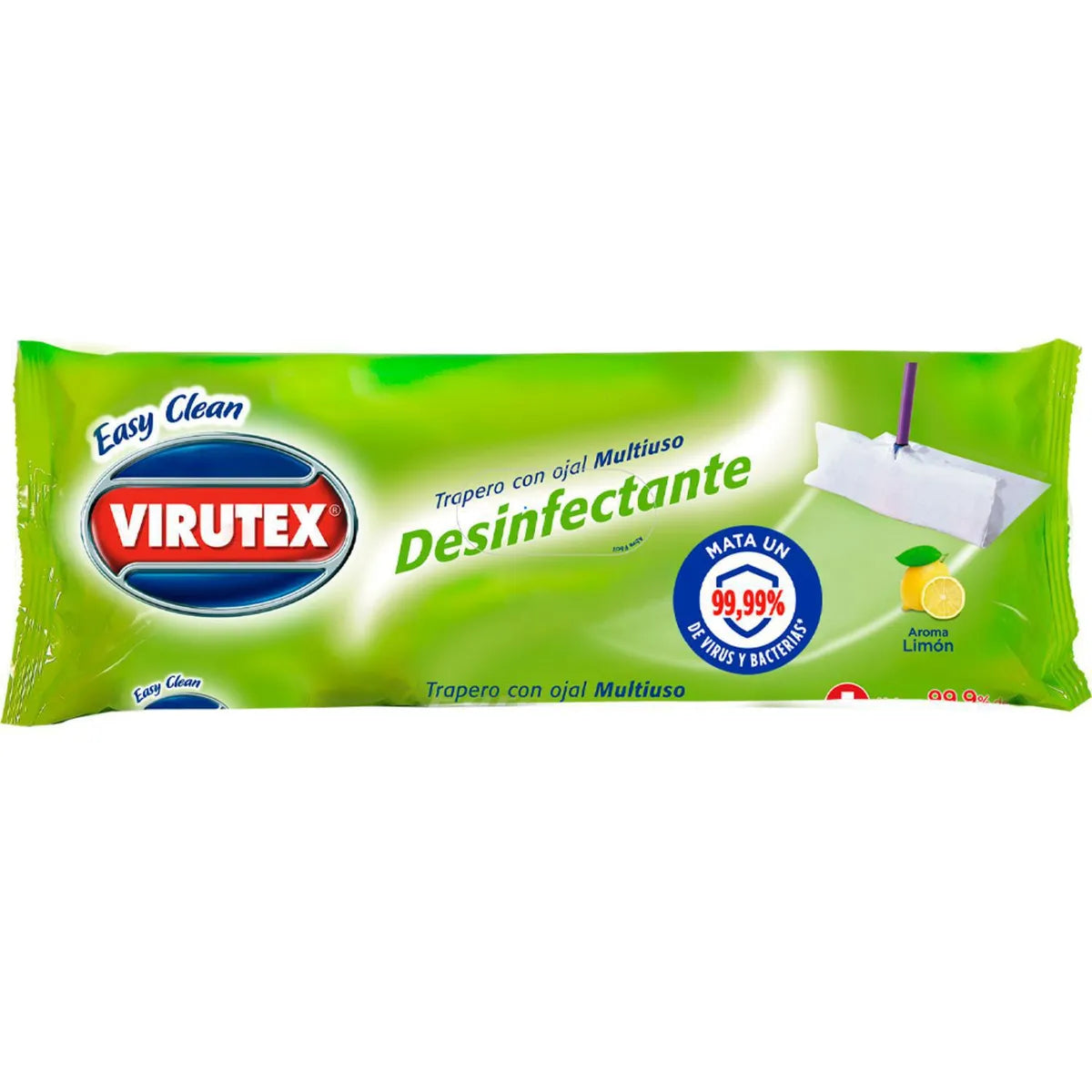 TRAPERO DESINFECTANTE HUMEDO DESECHABLE CON OJAL VIRUTEX MULTIUSO X 10 UN