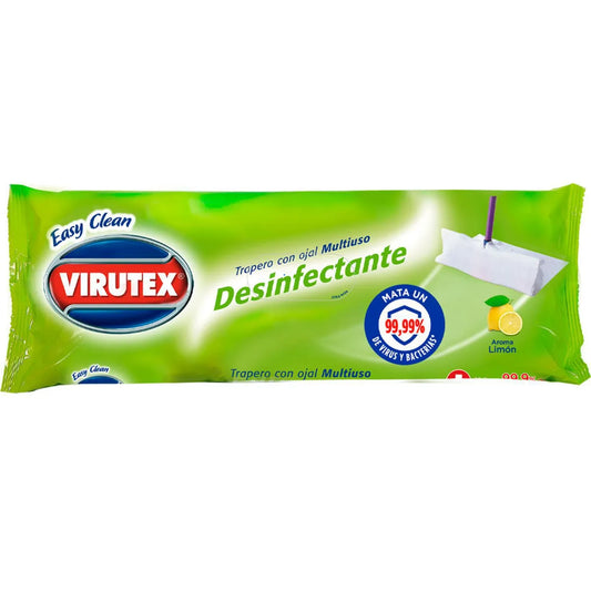 TRAPERO DESINFECTANTE HUMEDO DESECHABLE CON OJAL VIRUTEX MULTIUSO X 10 UN
